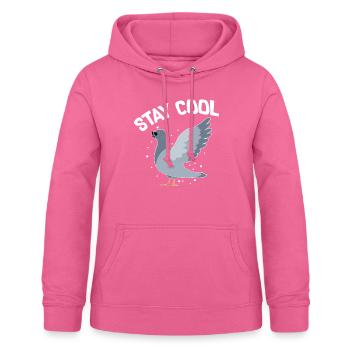 Cadeau chemise Cool Pigeons - Sweat à capuche Femme - rose - Devant - AI Model Female 172 light (172cm)
