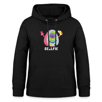 Science Cell Cellfie Picture Téléphone portable Pun - Sweat à capuche Femme - noir - Devant - AI Model Female 172 light (172cm)