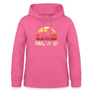 Cheval islandais - Sweat à capuche Femme - rose - Devant - AI Model Female 172 light (172cm)