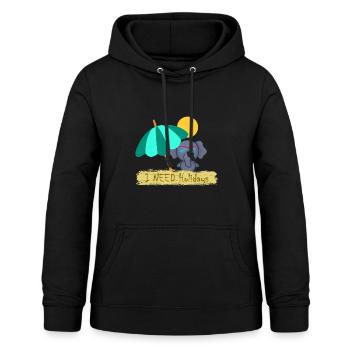 Leisure time travel vacation time vacation elephant - Women's Hoodie - black - Front - AI Model Female 172 light (172cm)
