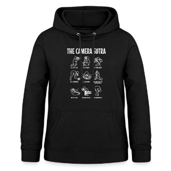 Camera Sutra Kama Sutra Positions de photographie de sexe - Sweat à capuche Femme - noir - Devant - AI Model Female 172 light (172cm)