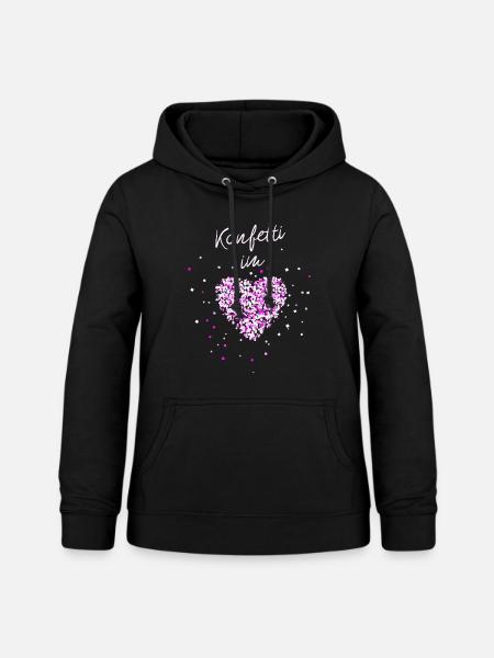 Konfetti im Herzen - Frauen Hoodie - Schwarz