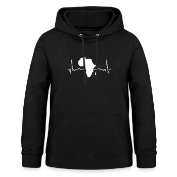Afrika Herzschlag Safari Africa Südafrika Reise - Frauen Hoodie - Schwarz - Vorne - AI Model Female 172 light (172cm)