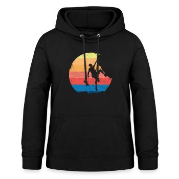 Free climbing Climbing Mountaineering Climbers - Women's Hoodie - black - Front - AI Model Female 172 light (172cm)