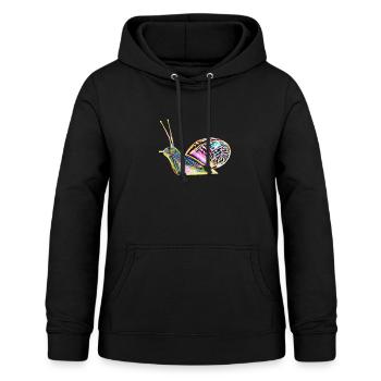 Schnecke - Frauen Hoodie - Schwarz - Vorne - AI Model Female 172 light (172cm)