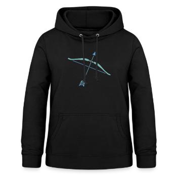 Signe du zodiaque Sagittaire - Sweat à capuche Femme - noir - Devant - AI Model Female 172 light (172cm)