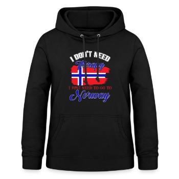 Norwegen, Reiseziel, Troll - Frauen Hoodie - Schwarz - Vorne - AI Model Female 172 light (172cm)