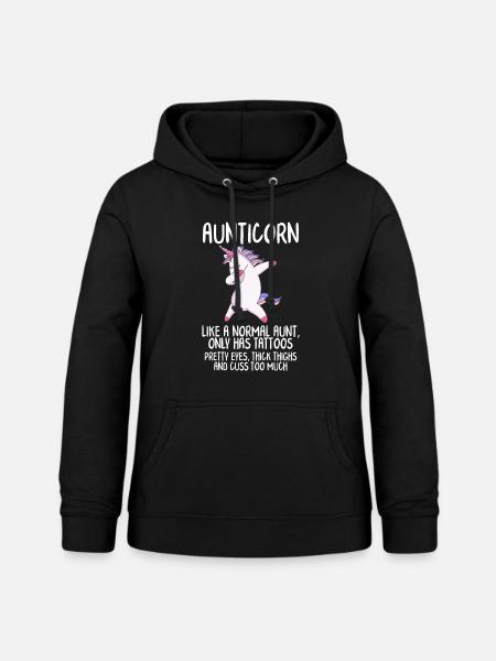 Aunticorn Dabbing Unicorn Normal Tía Tatuajes - Dame hoodie - sort