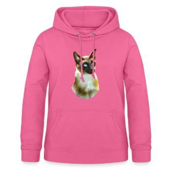 Siamese cat portrait - Women's Hoodie - pink - Front - AI Model Female 172 light (172cm)