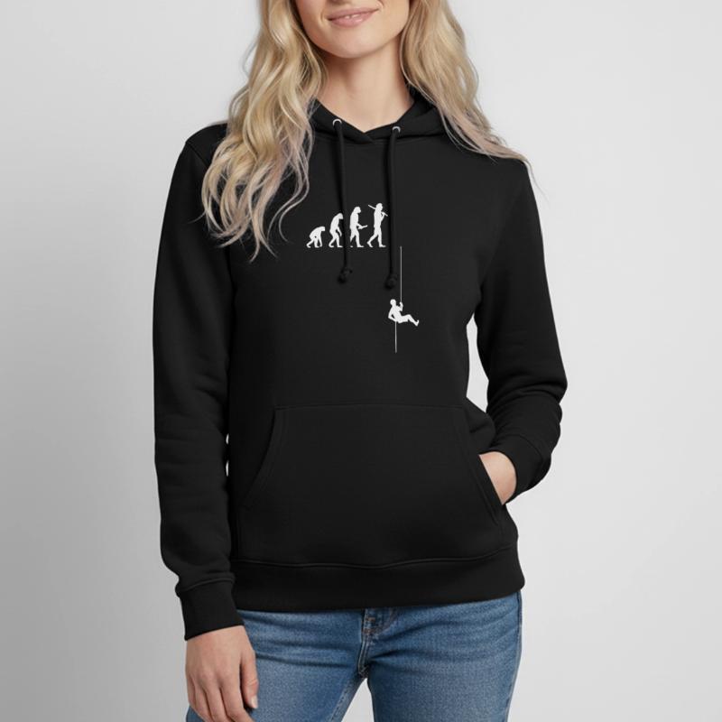 Rappelling climbing bouldering evolution development Women's Hoodie