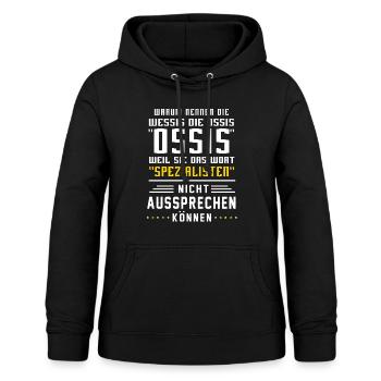 Ossi Wessi GDR FRG blague idée cadeau fierté est - Sweat à capuche Femme - noir - Devant - AI Model Female 172 light (172cm)