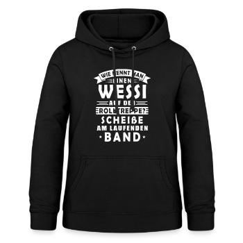 Ossi Wessi GDR FRG blague idée cadeau fierté est - Sweat à capuche Femme - noir - Devant - AI Model Female 172 light (172cm)