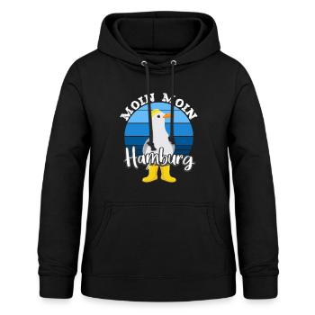 Moin Moin Hamburg - Frauen Hoodie - Schwarz - Vorne - AI Model Female 172 light (172cm)
