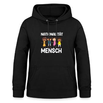 Nationalität Mensch Anti Rassismus Geschenk - Frauen Hoodie - Schwarz - Vorne - AI Model Female 172 light (172cm)