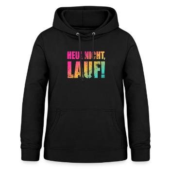 Heul nicht, Lauf! - Laufen, Joggen, Sport, Rennen - Frauen Hoodie - Schwarz - Vorne - AI Model Female 172 light (172cm)