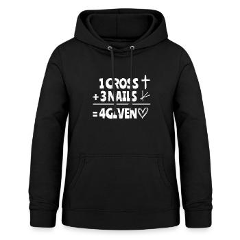 1 Cross 3 Nails 4 Given Christus Jesus Religion - Frauen Hoodie - Schwarz - Vorne - AI Model Female 172 light (172cm)
