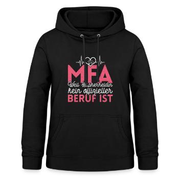 MFA witziger Beruf Spruch - Frauen Hoodie - Schwarz - Vorne - AI Model Female 172 light (172cm)