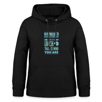 Waymaker & Christliche Geschenke Way Maker Jesus - Frauen Hoodie - Schwarz - Vorne - AI Model Female 172 light (172cm)