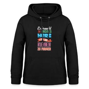 Kita Pädagogin lustiger Spruch Erzieherin - Frauen Hoodie - Schwarz - Vorne - AI Model Female 172 light (172cm)