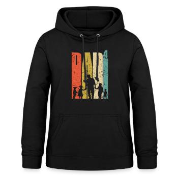Dad hoch 4 Vater 4 Kinder vierfacher Papa Geschenk - Frauen Hoodie - Schwarz - Vorne - AI Model Female 172 light (172cm)