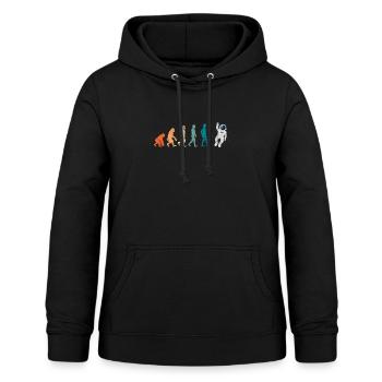 Astronaut Evolution Espace Espace Cadeau - Sweat à capuche Femme - noir - Devant - AI Model Female 172 light (172cm)