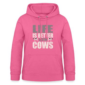 Cow lover cow farmer gift idea - Women's Hoodie - pink - Front - AI Model Female 172 light (172cm)