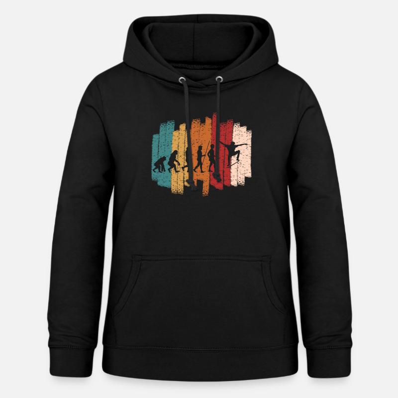 Cadeau de skateboard - Sweat à capuche Femme - noir