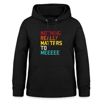 Nothing really matters to me queen paroles lyrics - Sweat à capuche Femme - noir - Devant - AI Model Female 172 light (172cm)
