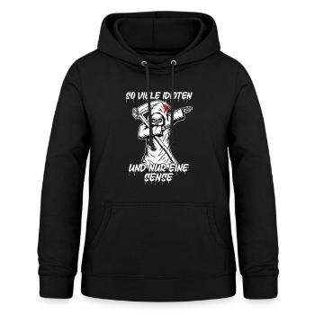 Dabbing Sensenmann Sense Tod Halloween Spruch - Frauen Hoodie - Schwarz - Vorne - AI Model Female 172 light (172cm)