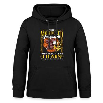 Zigarre Tabak Sasquatch Rauchen Bigfoot Zigarren - Frauen Hoodie - Schwarz - Vorne - AI Model Female 172 light (172cm)