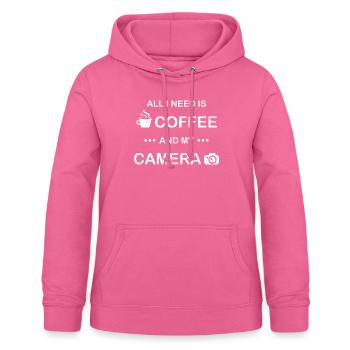 Café &Appareil photo Hobby Photographie Café Amateur Pho - Sweat à capuche Femme - rose - Devant - AI Model Female 172 light (172cm)