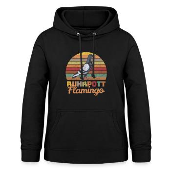 Ruhrpott Flamingo Ruhrgebiet Stadttaube Taube - Frauen Hoodie - Schwarz - Vorne - AI Model Female 172 light (172cm)
