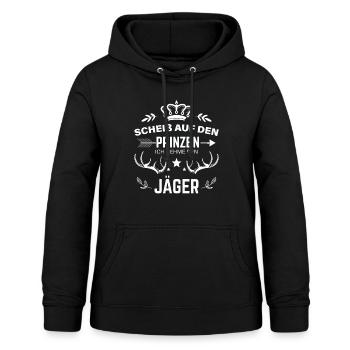 Jäger Sprüche Geweih Jagd lustig - Frauen Hoodie - Schwarz - Vorne - AI Model Female 172 light (172cm)