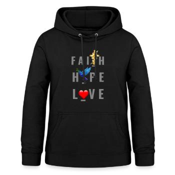 Jesus Jesus Jesus Christian Christian Christian - Women's Hoodie - black - Front - AI Model Female 172 light (172cm)
