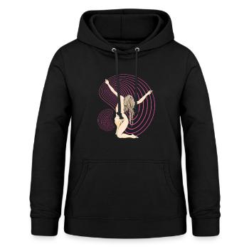 Expliziter Akt nakte Frau erotische Kunst - Frauen Hoodie - Schwarz - Vorne - AI Model Female 172 light (172cm)
