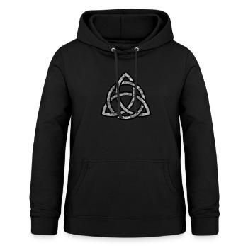 noeud celtique - Sweat à capuche Femme - noir - Devant - AI Model Female 172 light (172cm)