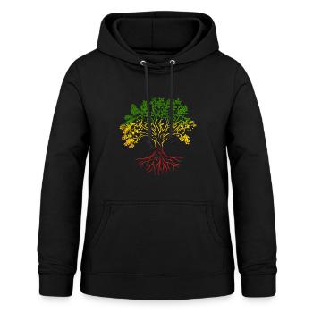 Tree Roots Rasta Lion Reggae good vibes - Frauen Hoodie - Schwarz - Vorne - AI Model Female 172 light (172cm)