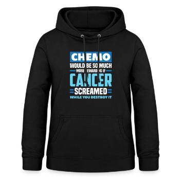 Chemo Krebstherapie - Frauen Hoodie - Schwarz - Vorne - AI Model Female 172 light (172cm)
