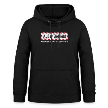 Außer Betrieb Geduldsfaden gerissen - Frauen Hoodie - Schwarz - Vorne - AI Model Female 172 light (172cm)