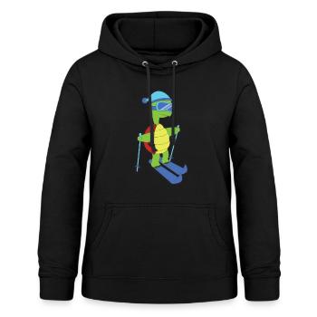 Ski Tier Schildkröte - Frauen Hoodie - Schwarz - Vorne - AI Model Female 172 light (172cm)