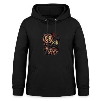 Cadeau d'engrenages Steampunk - Sweat à capuche Femme - noir - Devant - AI Model Female 172 light (172cm)