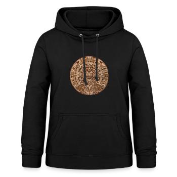 Calendrier Maya Culture Inca Aztec Civilisation - Sweat à capuche Femme - noir - Devant - AI Model Female 172 light (172cm)