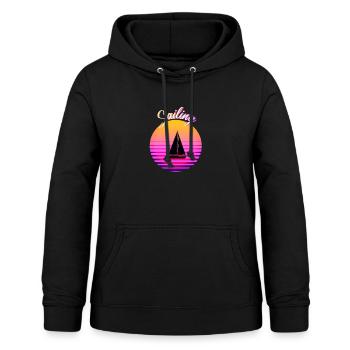 Sailing at sunset Sailing - Women's Hoodie - black - Front - AI Model Female 172 light (172cm)