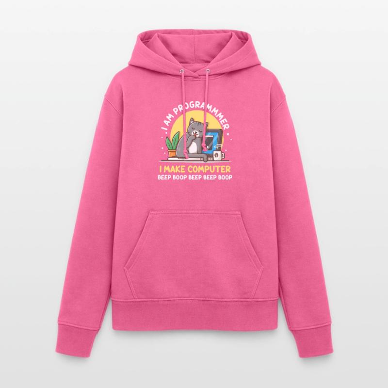 Cat Programmer Coder Entwickler Kitten Computer Frauen Hoodie