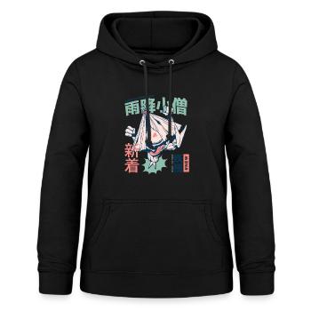 Manga - Sweat à capuche Femme - noir - Devant - AI Model Female 172 light (172cm)