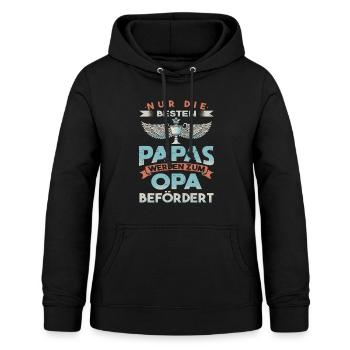 Du wirst Opa | zum Opa befördert - Frauen Hoodie - Schwarz - Vorne - AI Model Female 172 light (172cm)