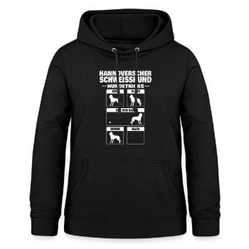 Hannoverscher Schweisshund Hundetricks Jagdhund - Frauen Hoodie - Schwarz - Vorne - AI Model Female 172 light (172cm)