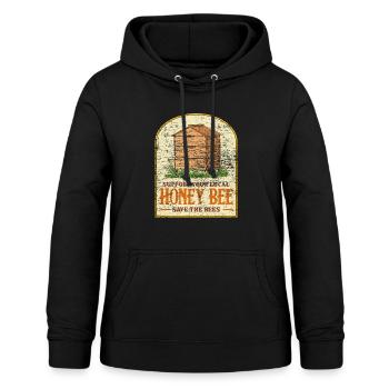Biene Umweltschutz - Frauen Hoodie - Schwarz - Vorne - AI Model Female 172 light (172cm)