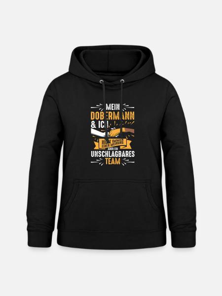 Dobermann Sprüche Geschenkidee - Frauen Hoodie - Schwarz