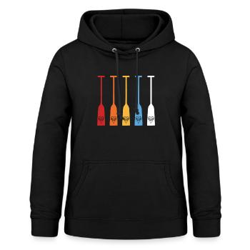 Drachenboot Paddel Retro - Frauen Hoodie - Schwarz - Vorne - AI Model Female 172 light (172cm)